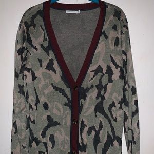Crescent Drive Camo women’s grandpa cardi